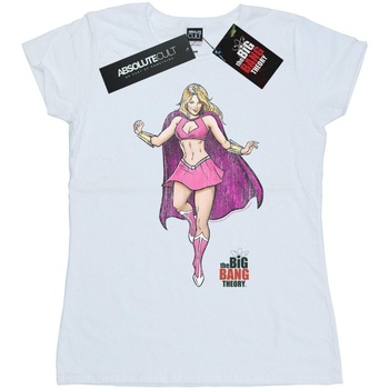 textil Mujer Camisetas manga larga The Big Bang Theory Penny Superhero Blanco