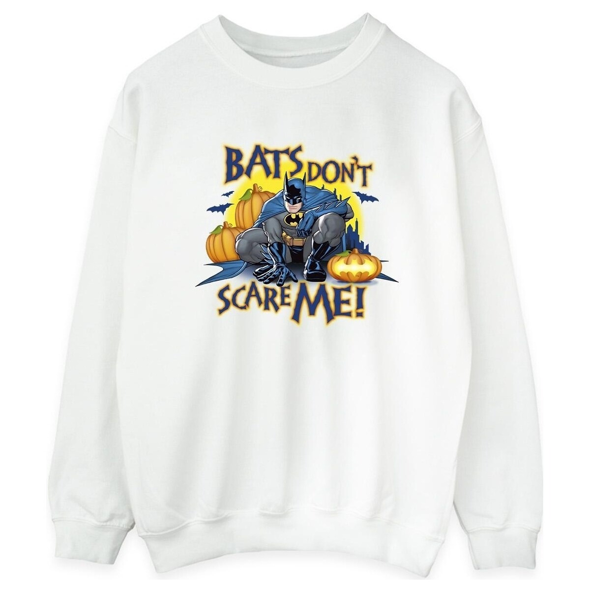 textil Mujer Sudaderas Dc Comics Batman Bats Don't Scare Me Blanco