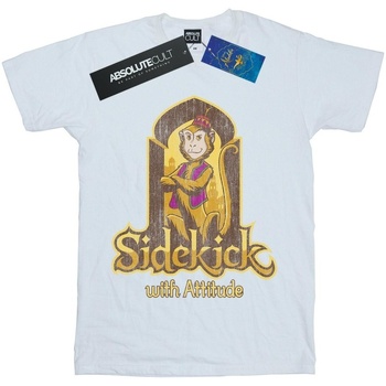 textil Hombre Camisetas manga larga Disney Aladdin Movie Abu Sidekick With Attitude Blanco