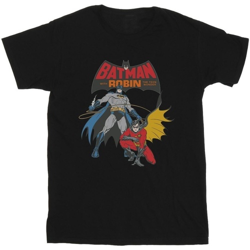 textil Niña Camisetas manga larga Dc Comics Batman And Robin Negro