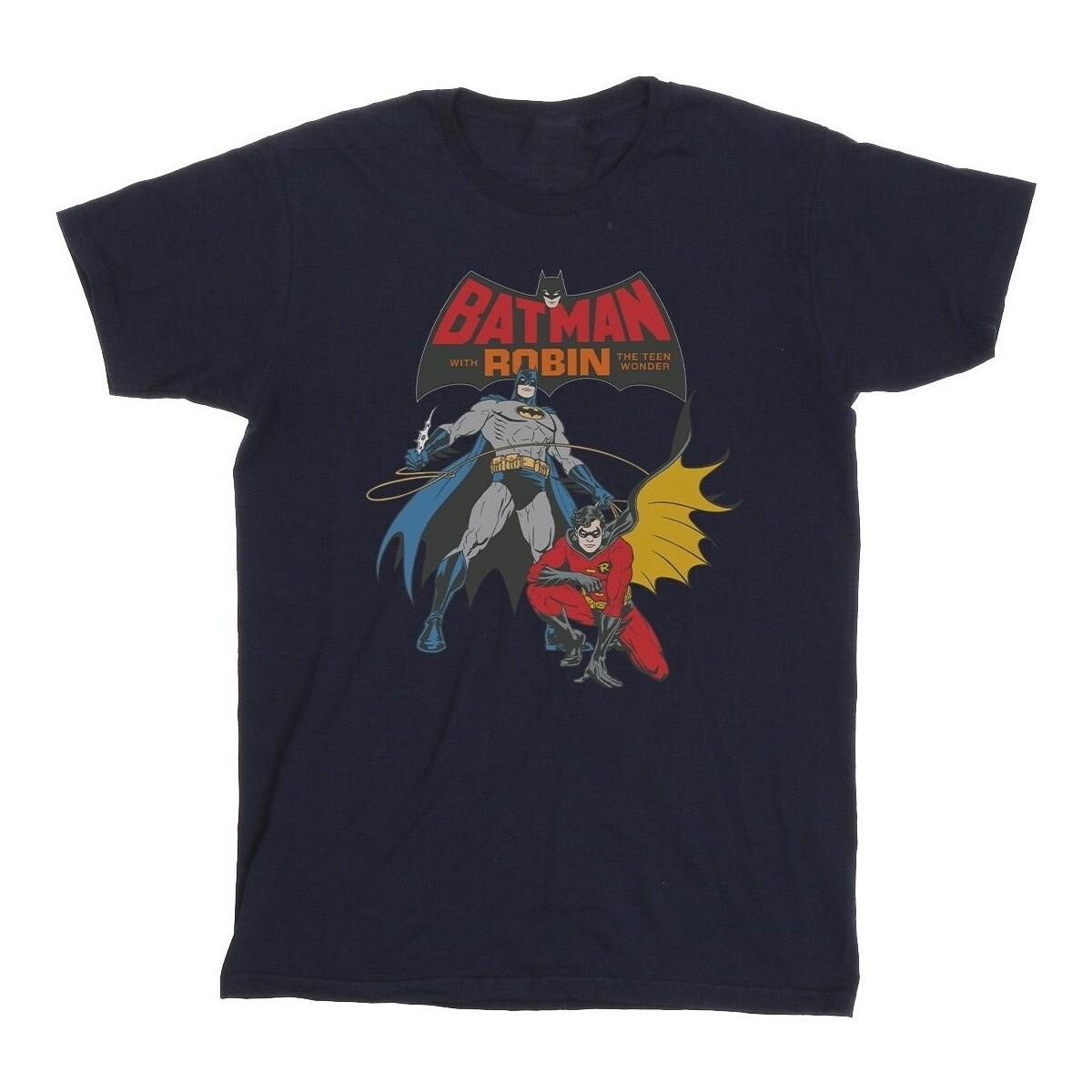 textil Niña Camisetas manga larga Dc Comics Batman And Robin Azul