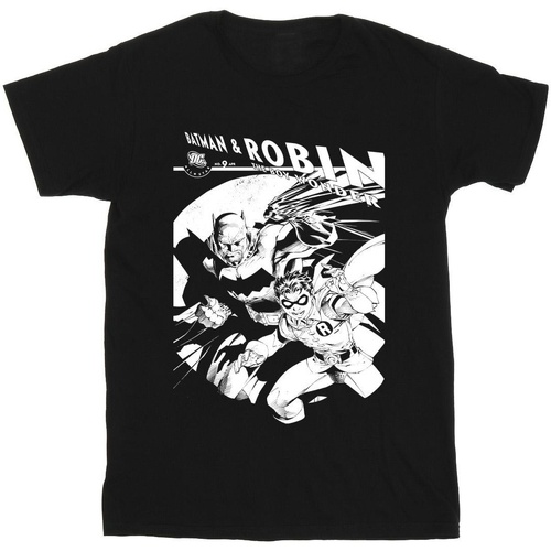 textil Niña Camisetas manga larga Dc Comics Batman And Boy Wonder Negro