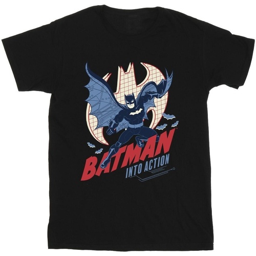 textil Niño Camisetas manga corta Dc Comics Batman Into Action Negro