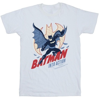 textil Niño Camisetas manga corta Dc Comics Batman Into Action Blanco