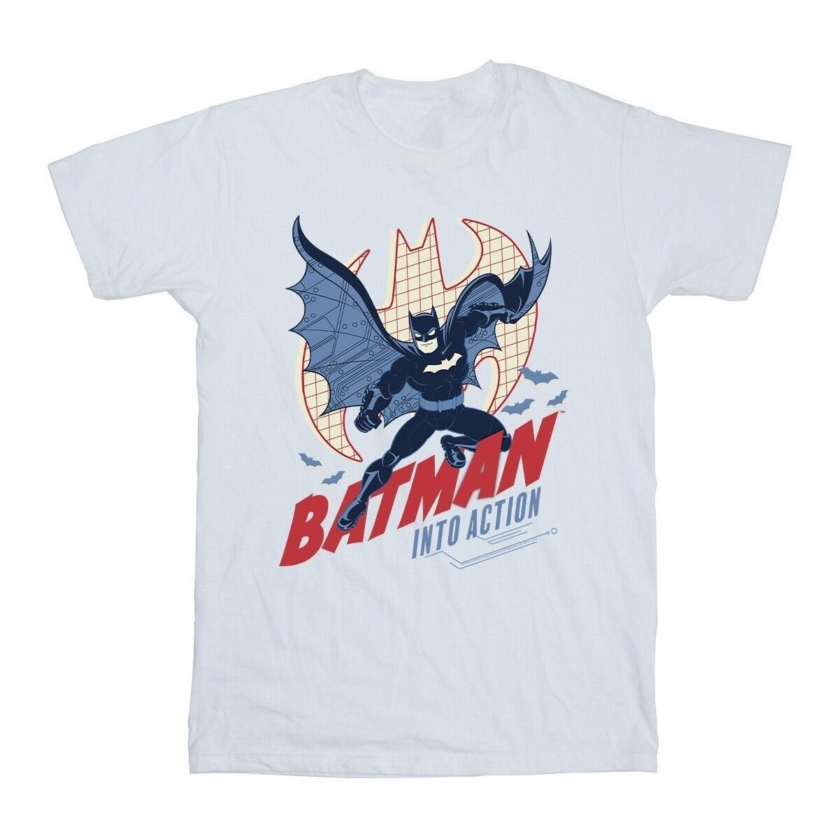 textil Niño Camisetas manga corta Dc Comics Batman Into Action Blanco