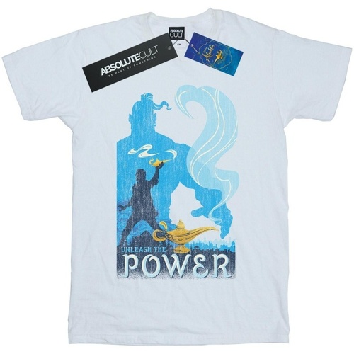 textil Hombre Camisetas manga larga Disney Aladdin Movie Unleash The Power Blanco