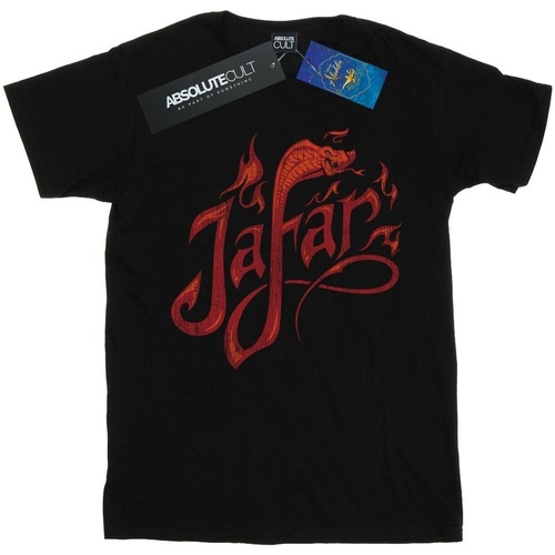textil Hombre Camisetas manga larga Disney Aladdin Movie Jafar Flames Logo Negro