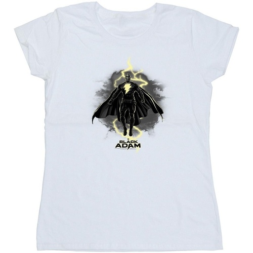 textil Mujer Camisetas manga larga Dc Comics Black Adam Hovering Bolt Blanco
