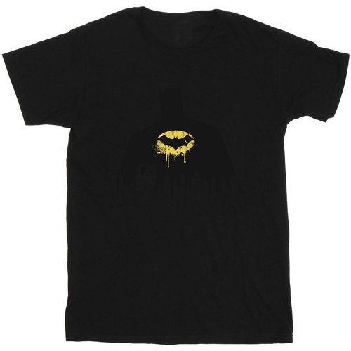 textil Niña Camisetas manga larga Dc Comics Batman Shadow Paint Negro