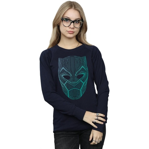textil Mujer Sudaderas Marvel Black Panther Tribal Mask Azul