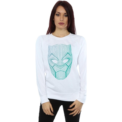 textil Mujer Sudaderas Marvel Black Panther Tribal Mask Blanco