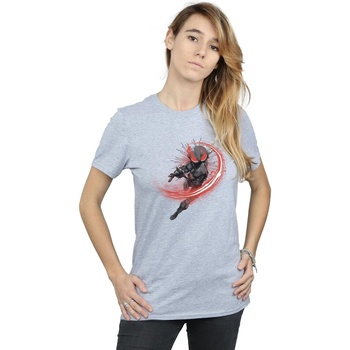 textil Mujer Camisetas manga larga Dc Comics Aquaman Black Manta Flash Gris