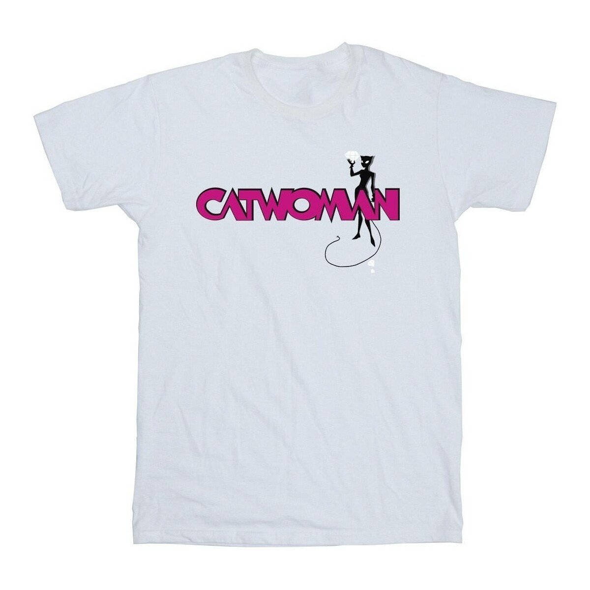 textil Niña Camisetas manga larga Dc Comics Batman Catwoman Logo Blanco