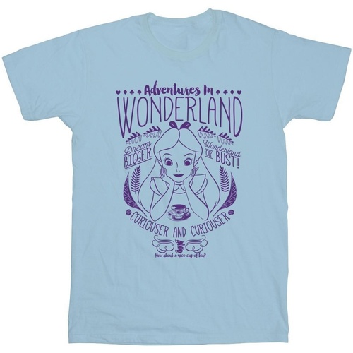 textil Hombre Camisetas manga larga Disney Alice In Wonderland Adventures In Wonderland Azul