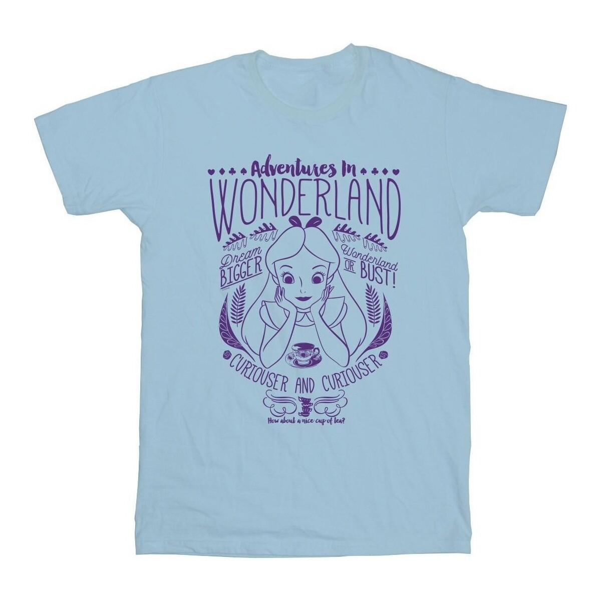 textil Hombre Camisetas manga larga Disney Alice In Wonderland Adventures In Wonderland Azul