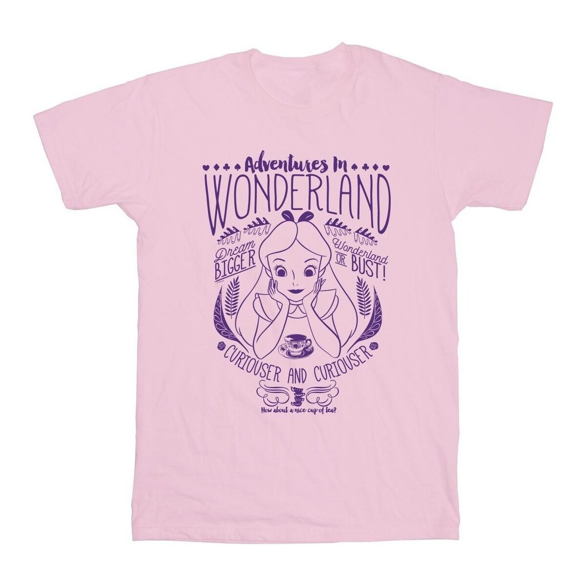 textil Hombre Camisetas manga larga Disney Alice In Wonderland Adventures In Wonderland Rojo