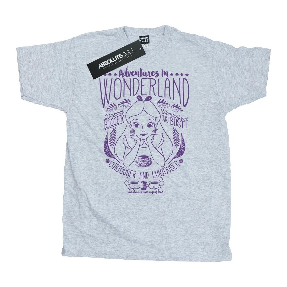 textil Hombre Camisetas manga larga Disney Alice In Wonderland Adventures In Wonderland Gris
