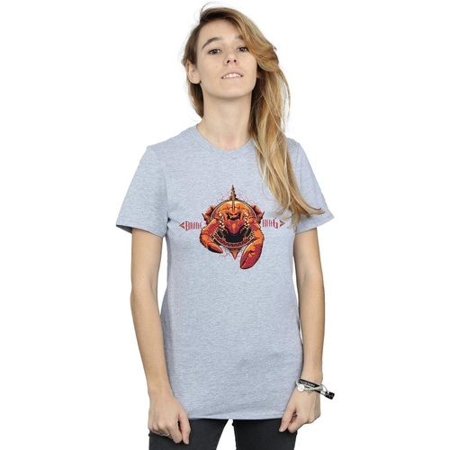 textil Mujer Camisetas manga larga Dc Comics Aquaman Brine King Gris