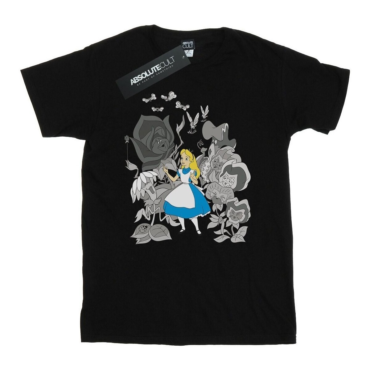 textil Hombre Camisetas manga larga Disney Alice In Wonderland Flowers Negro