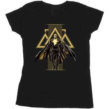 textil Mujer Camisetas manga larga Dc Comics Black Adam Rising Golden Symbols Negro