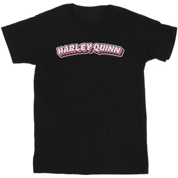 textil Niña Camisetas manga larga Dc Comics Batman Harley Quinn Logo Negro