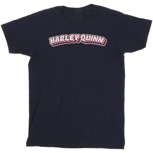 textil Niña Camisetas manga larga Dc Comics Batman Harley Quinn Logo Azul