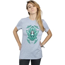textil Mujer Camisetas manga larga Dc Comics Aquaman Mera Crest Gris