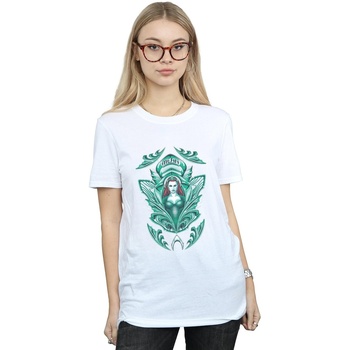 textil Mujer Camisetas manga larga Dc Comics Aquaman Mera Crest Blanco