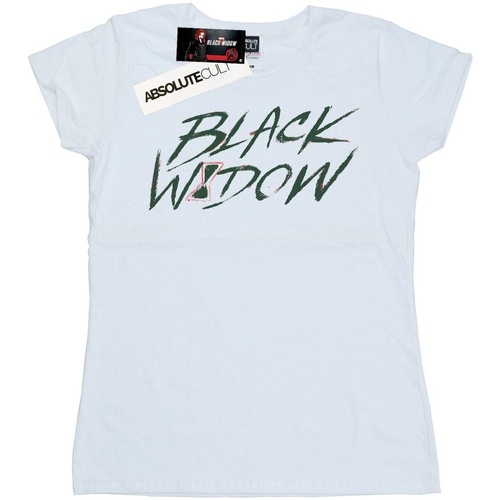 textil Mujer Camisetas manga larga Marvel Black Widow Movie Alt Logo Blanco