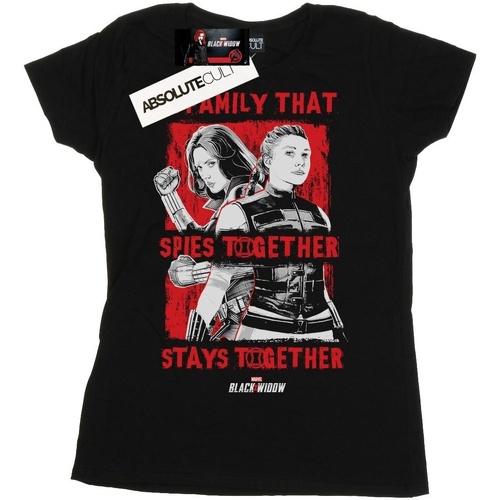 textil Mujer Camisetas manga larga Marvel Black Widow Movie Spies Together Negro