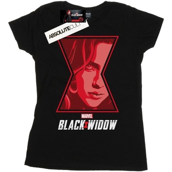 textil Mujer Camisetas manga larga Marvel Black Widow Movie Logo Window Negro