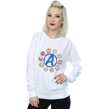 textil Mujer Sudaderas Marvel Avengers Endgame Painted Icons Blanco