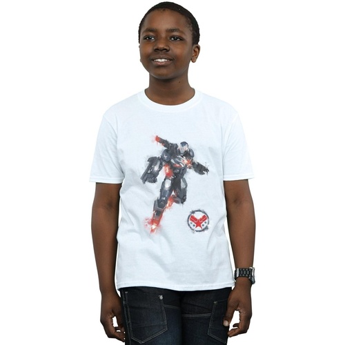 textil Niño Camisetas manga corta Marvel Avengers Endgame Painted War Machine Blanco