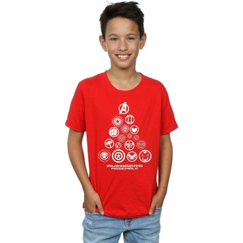 textil Niño Tops y Camisetas Marvel Avengers Endgame Pyramid Icons Rojo