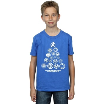 textil Niño Tops y Camisetas Marvel Avengers Endgame Pyramid Icons Azul