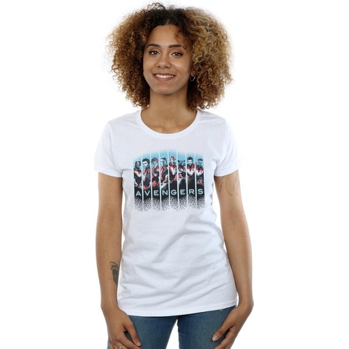 textil Mujer Camisetas manga larga Marvel Avengers Endgame Team Tech Assemble Blanco