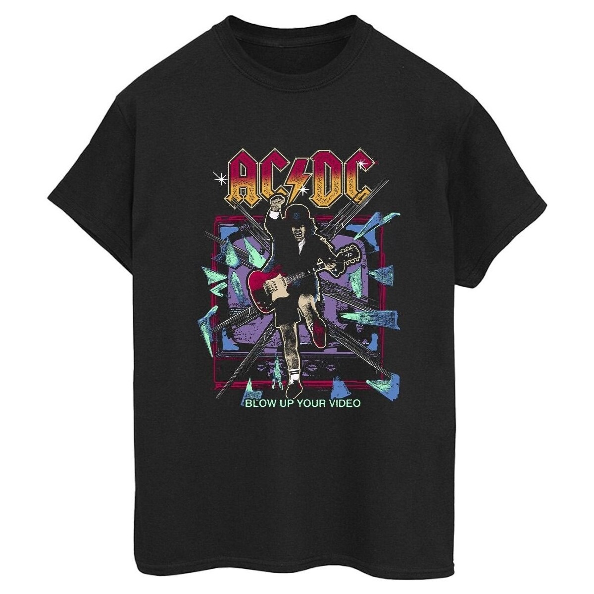 textil Mujer Camisetas manga larga Acdc Blow Up Your Video Jump Negro