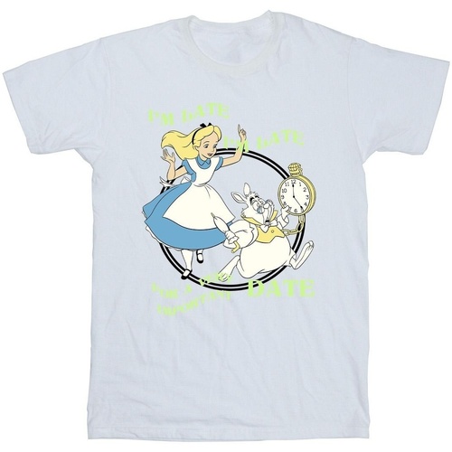 textil Niño Camisetas manga corta Disney Alice In Wonderland I'm Late Blanco