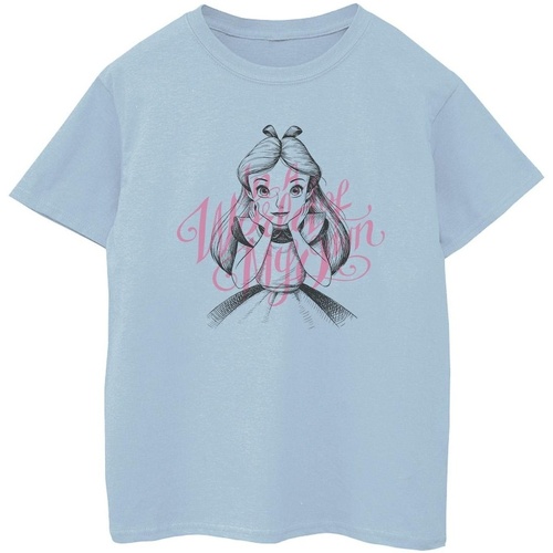 textil Niño Camisetas manga corta Disney Alice In Wonderland In A World Of My Own Azul