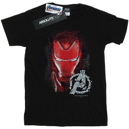 textil Mujer Camisetas manga larga Marvel Avengers Endgame Iron Man Brushed Negro