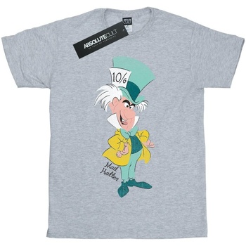 textil Niña Camisetas manga larga Disney Alice In Wonderland Mad Hatter Classic Gris