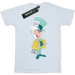 textil Niña Camisetas manga larga Disney Alice In Wonderland Mad Hatter Classic Blanco