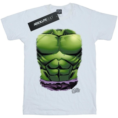textil Hombre Camisetas manga larga Marvel Hulk Chest Burst Blanco