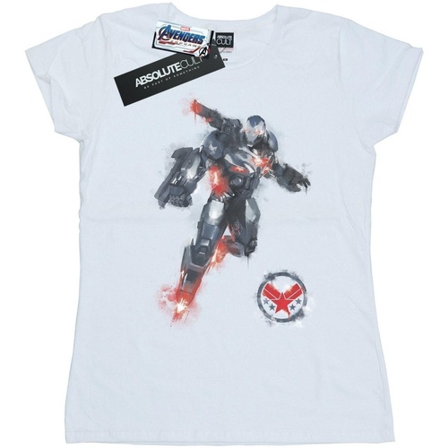 textil Mujer Camisetas manga larga Marvel Avengers Endgame Painted War Machine Blanco