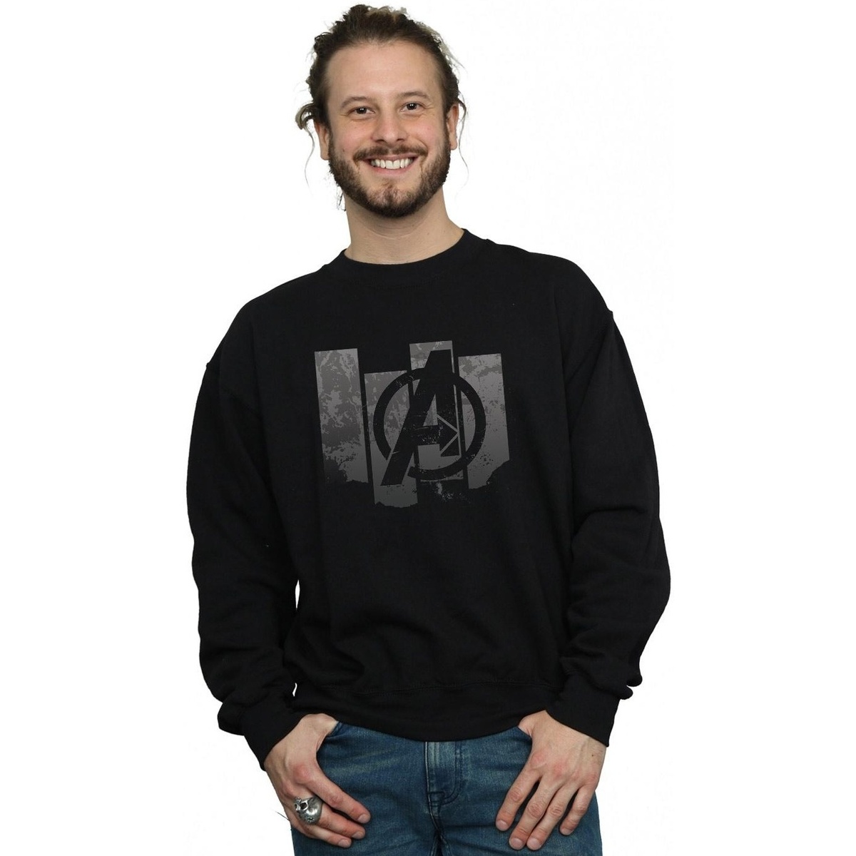 textil Hombre Sudaderas Marvel Avengers Endgame Panel Logo Negro
