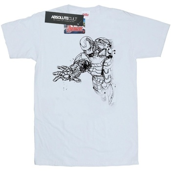 textil Hombre Camisetas manga larga Marvel Avengers Iron Man Mono Line Blanco