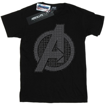 textil Mujer Camisetas manga larga Marvel Avengers Endgame Iconic Logo Negro