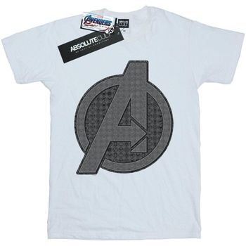 textil Mujer Camisetas manga larga Marvel Avengers Endgame Iconic Logo Blanco