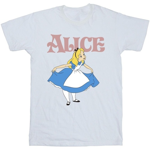 textil Niña Camisetas manga larga Disney Alice In Wonderland Take A Bow Blanco