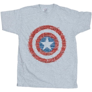 textil Hombre Camisetas manga larga Marvel Captain America 75th Super Soldier Gris